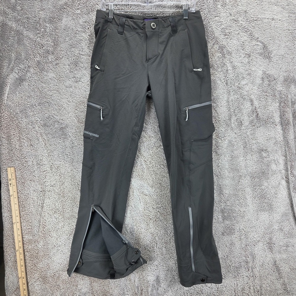 Patagonia Pants Womens 8 Gray Dual Point Alpine Ski Snowboard Zip Pockets 83055